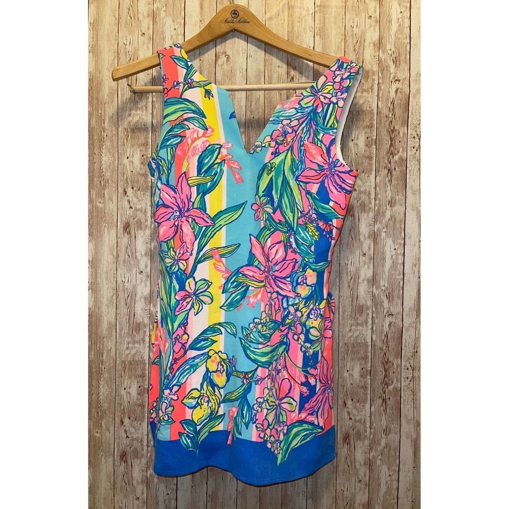 Lilly Pulitzer V-Neck Romper Side Ties Skort Shorts  Women’s Size 00